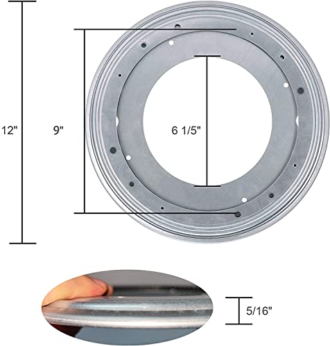 GRRONZEE 2Pack 12" Lazy Susan Hardware 5/16 Thick Turntable Bearings 1000lbs Load Capacity Lazy Susan Turntable Swivel Plate Base for Rotating Table, Kitchen Storage, Serving Tray, Corner Shelves, Book Rack - Image 2