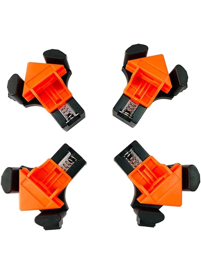promass Corner Clamp of 90 Degree, 4PCS Adjustable Single Handle Spring Loaded Right Angle Clamp,Swing Woodworking Clip Clamp Tool - Image 1