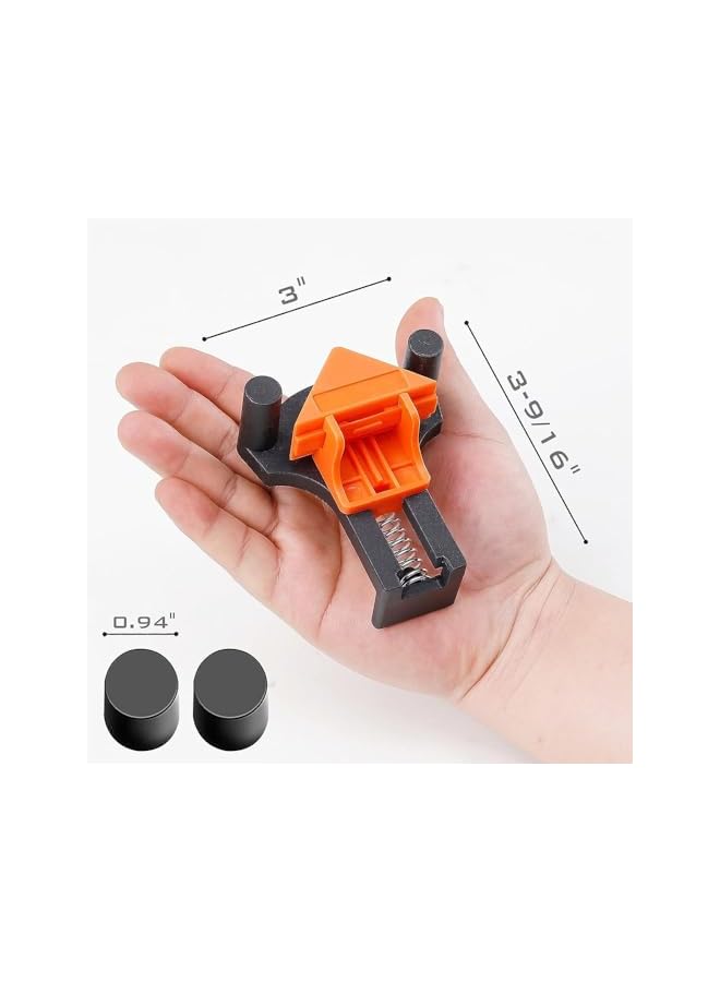 promass Corner Clamp of 90 Degree, 4PCS Adjustable Single Handle Spring Loaded Right Angle Clamp,Swing Woodworking Clip Clamp Tool - Image 2