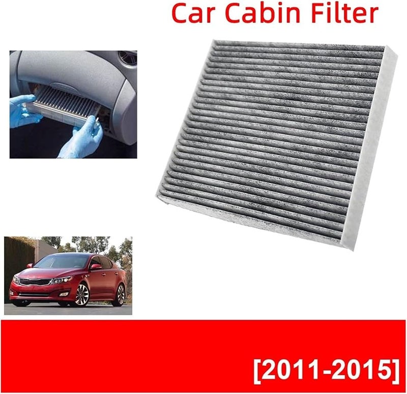 Cabin Air Filter Compatible With Kia Optima 2011 2015 Carbon Fiber 1pc - Image 3