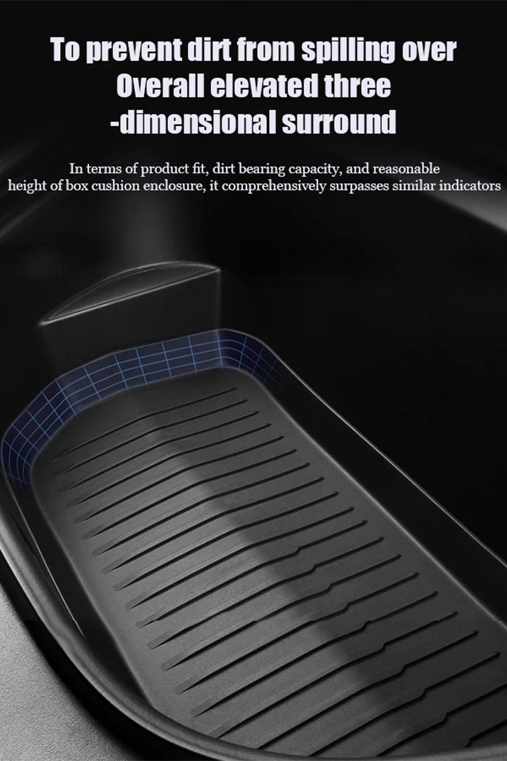 Generic Car floor mat 3-piece kit, suitable for 2019-2022 Tesla Model 3 car trunk mat front compartment mat, rear compartment mat, wear-resistant, easy to clean, high-end, material: TPE. - Image 2