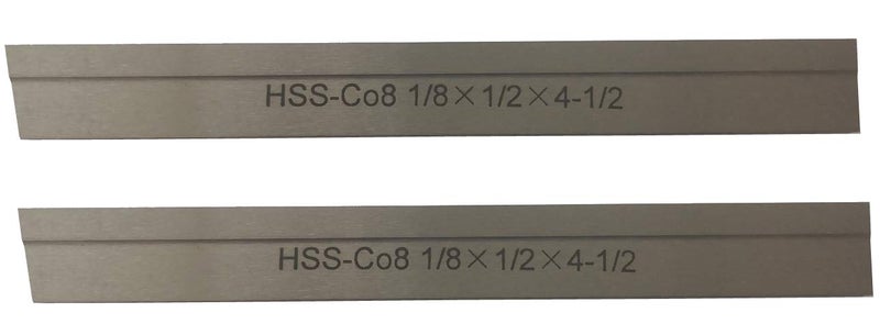 LLDSIMEX Set of 2 8% Cobalt 1/8" x 1/2" x 4-1/2" for Lathe Parting Cut Off Blade Parallel Tyle - Image 1