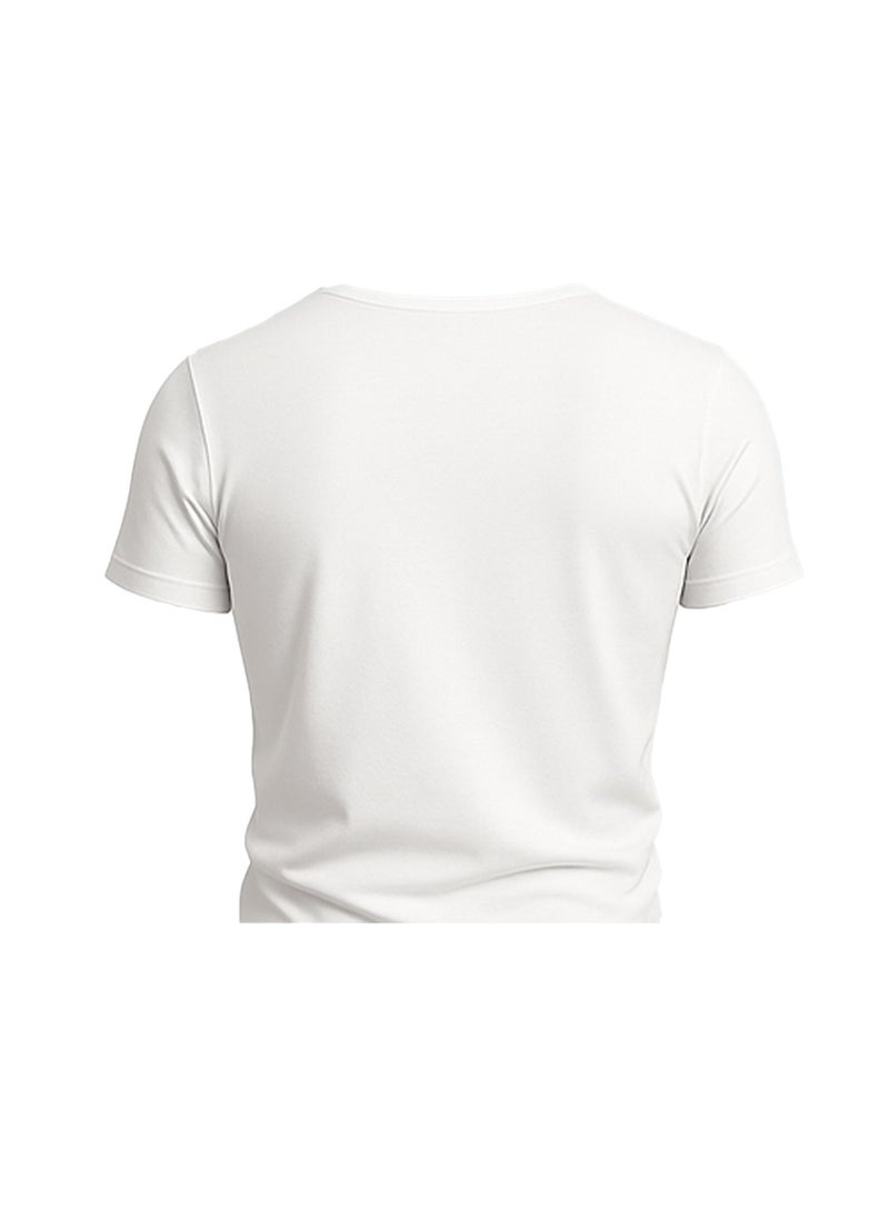 Tango Under-Shirt 100% Cotton Wide Neckline (White) - Image 2