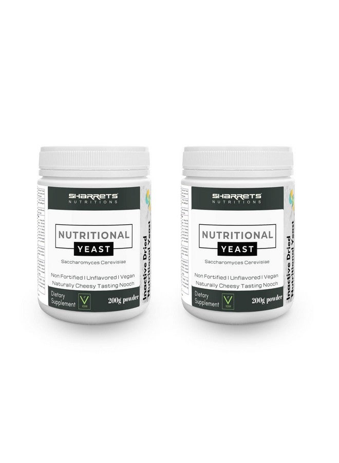 Sharrets Unfortified Nutritional Yeast 2 X 200G - Pure Vegan Nooch Powder: Enhance Your Plant Based Delights! - Image 1