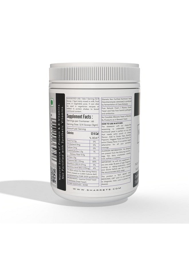Sharrets Unfortified Nutritional Yeast 2 X 200G - Pure Vegan Nooch Powder: Enhance Your Plant Based Delights! - Image 3