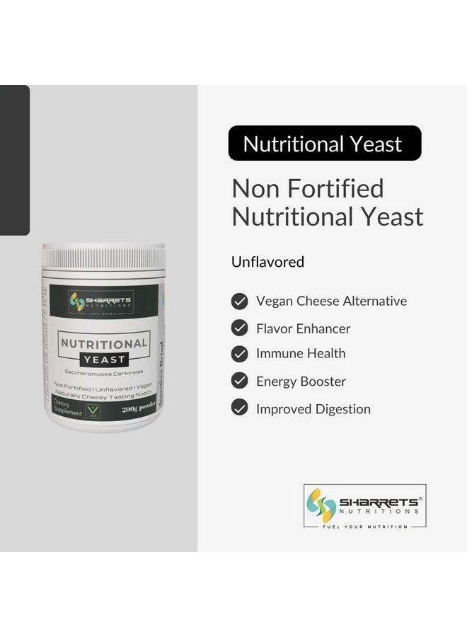 Sharrets Unfortified Nutritional Yeast 2 X 200G - Pure Vegan Nooch Powder: Enhance Your Plant Based Delights! - Image 2