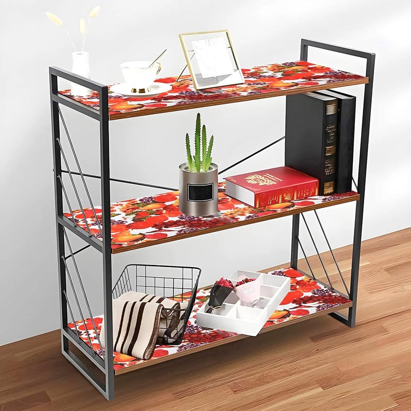 Kuber Industries Fruits Design PVC Wardrobe Kitchen Drawer Cupboard Cabinet Shelf Mat Shelf Liner 5 Mtr Cream CTKTC040182 Polyvinyl Chloride - Image 3