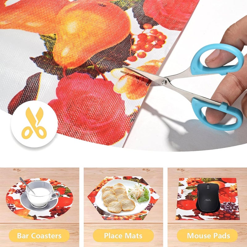 Kuber Industries Fruits Design PVC Wardrobe Kitchen Drawer Cupboard Cabinet Shelf Mat Shelf Liner 5 Mtr Cream CTKTC040182 Polyvinyl Chloride - Image 4