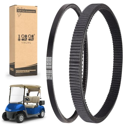 10L0L Golf Cart Clutch Drive Belt with Starter Generator Belt for EZGO TXT RXV 2010 UP with Kawasaki Engine,OEM# 618630, 606138, 16548G1 - Image 1