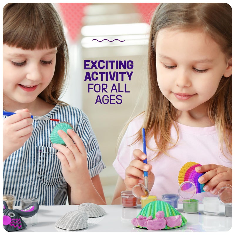 Dan&Darci Kids Sea Shell Painting Kit - Arts & Crafts Christmas Gifts for Boys and Girls - Craft Activities Kits - Creative Art Activity Gift Toys for Age 6, 7, 8, 9, 10, 11 & 12 Year Old 8-12 - Image 4