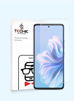 Techie HD Tempered Glass Screen Protector for Tecno Camon 20 / Tecno Camon 20 Pro 5G - Anti Reflection Anti Bubbles 9H Hardness 0.33 mm Rounded Edges Easy Installation  - Image 1