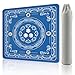 Gedgan Mahjong Mat Elegant Blue with Lace Trim NonSlip Rubber Gaming Mat Noise Reducer for Mahjong Tiles Poker Cards Dominoes Board Games 324x324 Inch - Image 3
