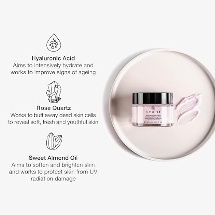 AVANT Beauty Sleeping Mask, Improves Radiance, Firms and Revitalises, Harmonious Quartz Revitalising Firming Mask, 1.7 oz - Image 3