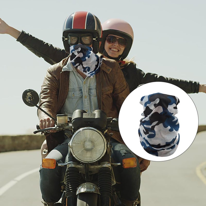 TRKETK 4 Pieces Multifunctional Headwear, Face Mask for Men and Women Multifunctional Balaclavas Windproof Neck Warmer Scarf Snoods for Men Face Cover Wide Scarf Camouflage Style - Image 3