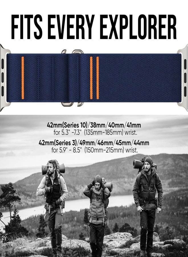 Suitisbest أشرطة Suitisbest الرياضية المتوافقة مع ساعة آبل الترا 49mm 46mm 45mm 44mm 42mm للرجال، حزام حلقة نيلون مرنة مع خطاف S لساعة iWatch السلسلة 11 10 9 8 7 6 5 4 3 2 1، SE 3 2 1، الترا 3 2 1 - Image 5