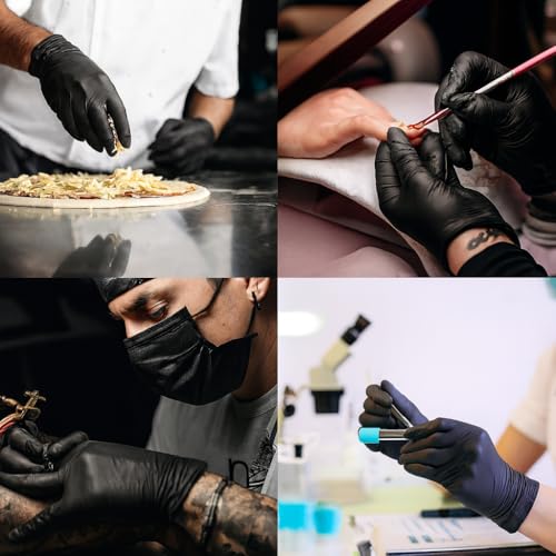 adbeni Nitrile Gloves | Food Handling | Disposable | Powder Free | Premium | Medical Examination, Kitchen, Cleaning, Cooking, Salon, Spa, Gardening, Travel, Grooming | Soft & Comfortable | Pack of 50 - Image 5