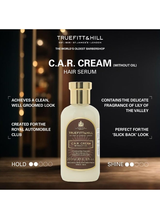 Truefitt & Hill C.A.R. Cream Hair Serum For Men (Without Oil) 200ML | Suitable For Medium Long Hair - Image 3
