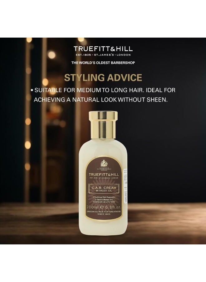 Truefitt & Hill C.A.R. Cream Hair Serum For Men (Without Oil) 200ML | Suitable For Medium Long Hair - Image 5