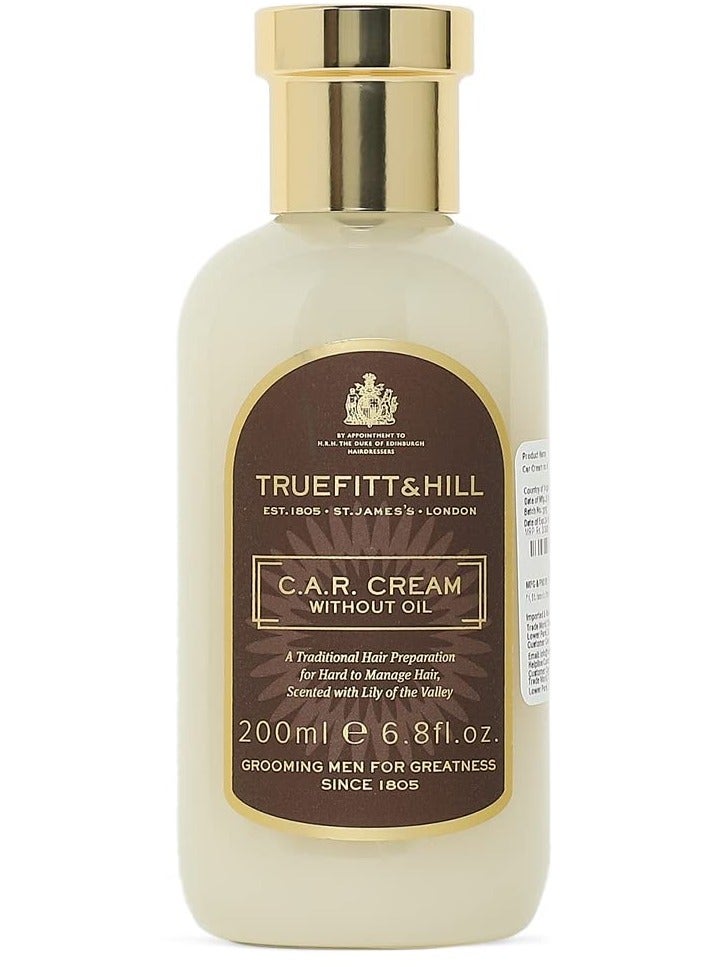 Truefitt & Hill C.A.R. Cream Hair Serum For Men (Without Oil) 200ML | Suitable For Medium Long Hair - Image 1