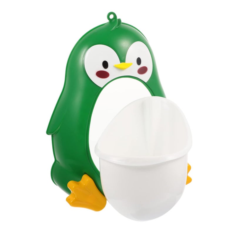 Green Penguin Shape Boys Girls Urinal Potty Training Toilet with Suction Cups - Image 2