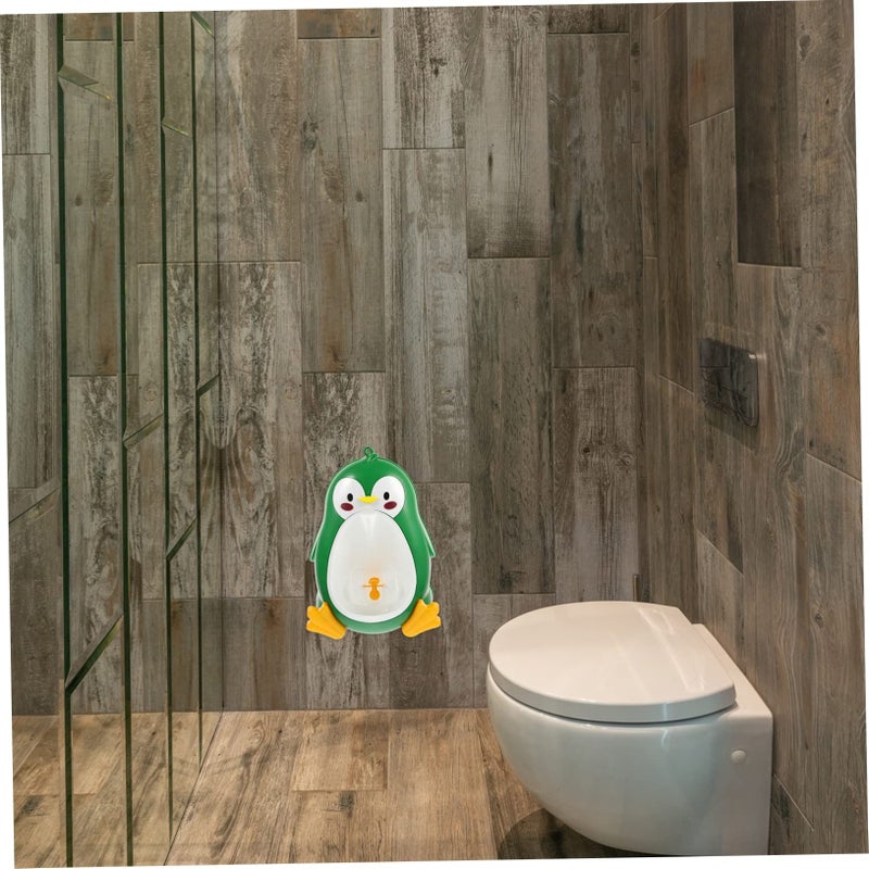 Green Penguin Shape Boys Girls Urinal Potty Training Toilet with Suction Cups - Image 4