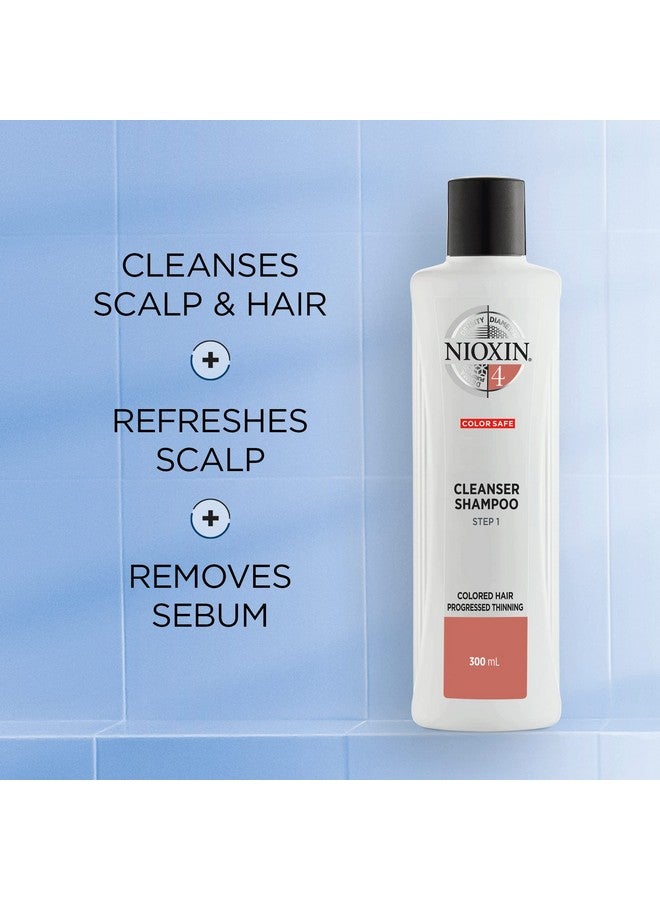 Nioxin System 4 Shampoo & Conditioner Prepack For Color Treated Hair With Progressed Thinning Pumps Included 33.8 Fl Oz - Image 3