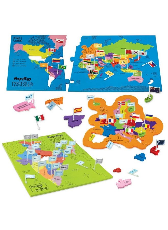 Imagimake Mapology Ultimate Combo: India & World Map Puzzle, Solar System Puzzle & Monument Of India Construstion Set - Educational Toy For Kids Above 5 Years - Image 2