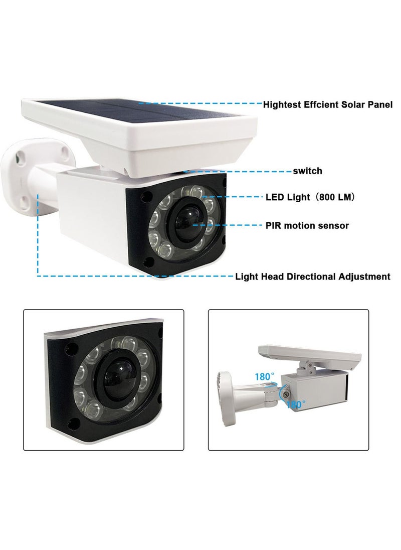 Arabest - LED Solar Motion Sensor Lights,Outdoor Wall lamp,Simulation Monitoring Fake Camera - Image 1