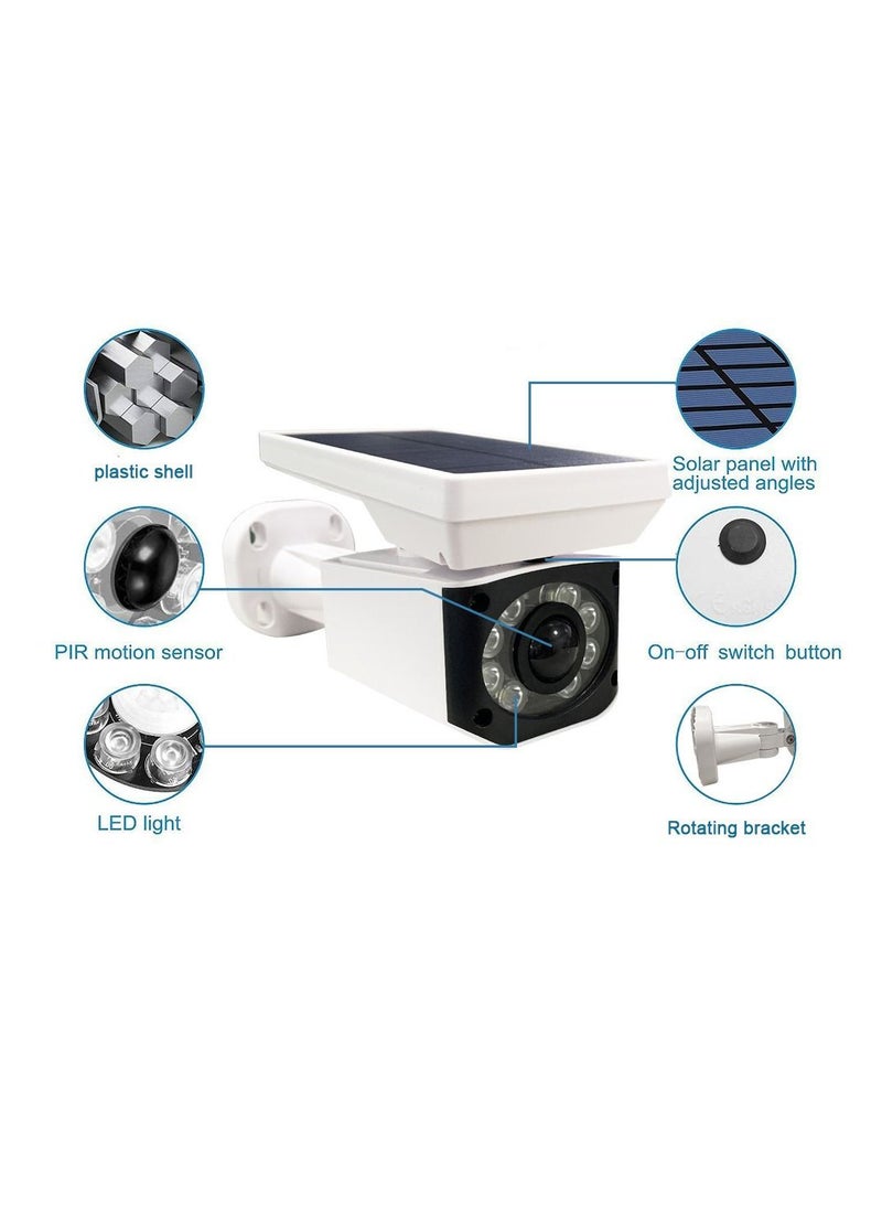 Arabest - LED Solar Motion Sensor Lights,Outdoor Wall lamp,Simulation Monitoring Fake Camera - Image 1