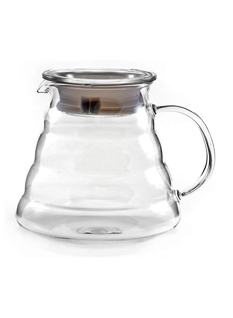 هيواري وعاء قهوة هايوير 600 مل، إبريق قهوة زجاجي قياسي، وعاء قهوة، شفاف - Image 1