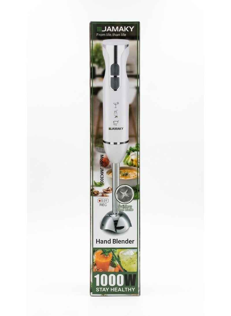 JAMAKY Powerful 1000W Hand Blender with Dual Speed – Multi Use for Juices Soups & Sauces – Easy to Clean - Image 1