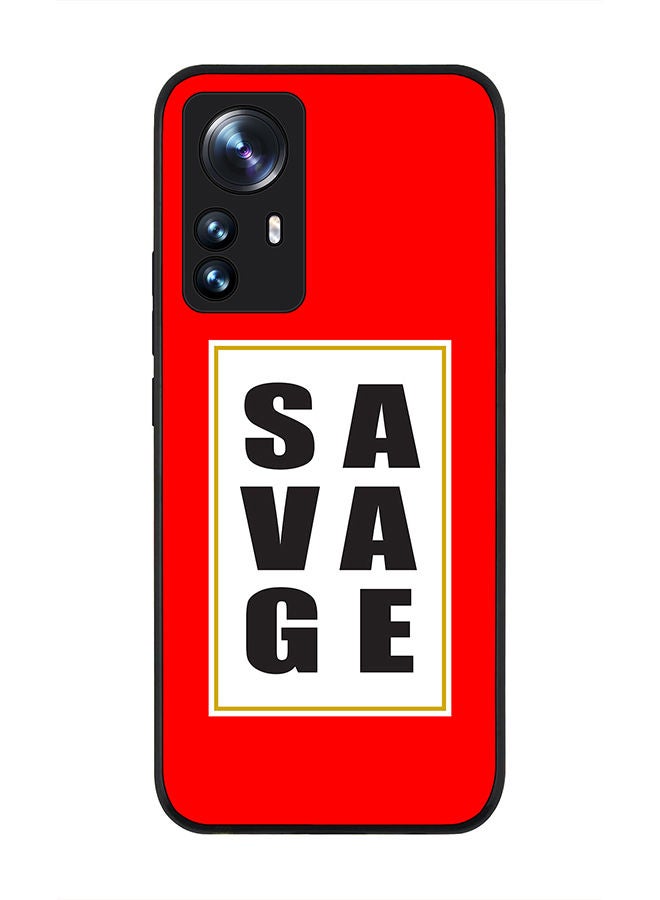 Stylizedd Rugged Black edge case for Xiaomi 12 Pro Slim fit Soft Case Flexible Rubber Edges Anti Drop TPU Gel Thin Cover - Savage - Image 1