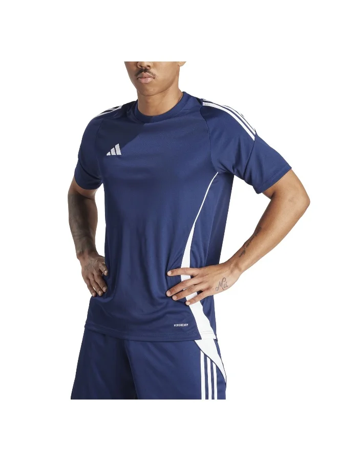 adidas تيشيرت كرة قدم تيرو 24 للرجال أزرق XS