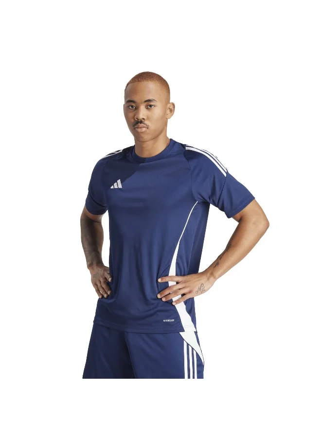 adidas تيشيرت كرة قدم تيرو 24 للرجال أزرق XS