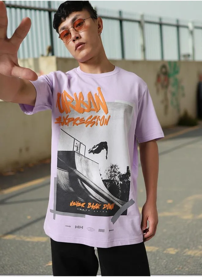 Hubberholme Men Printed Graphic Relaxed Fit T-shirt