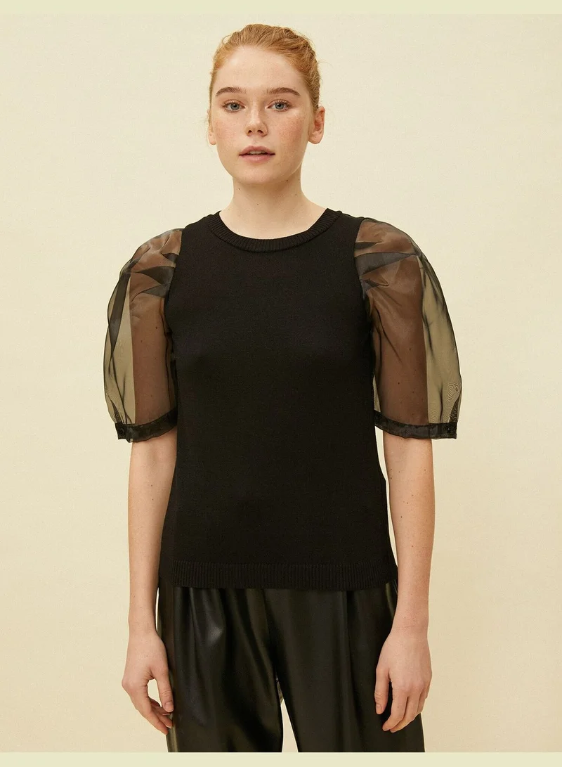 كوتون Tulle Detailed Jumper