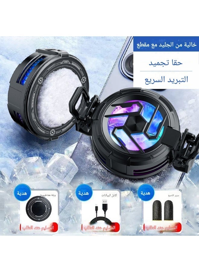 الطراز الأسود - مبرد الهاتف شبه الموصل البارد، مع مشبك خلفي مغناطيسي، طاقة عالية، مناسب لجميع الهواتف - Image 1