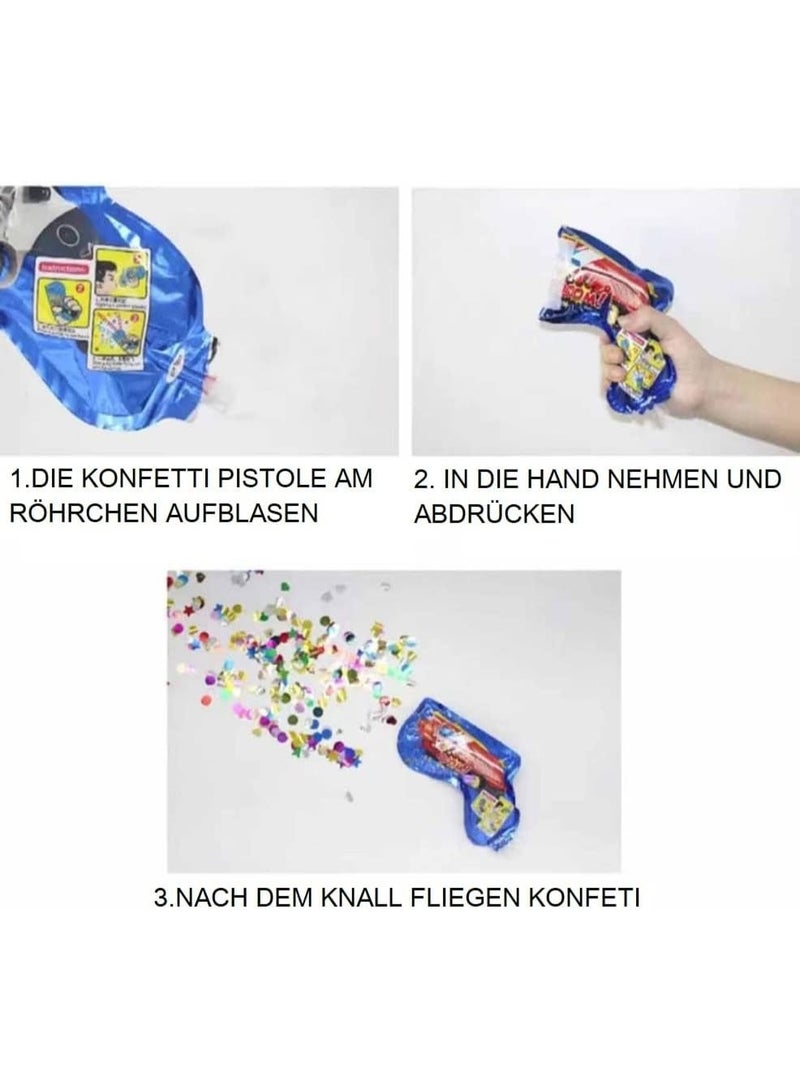 Toy Box Handheld Automatic Inflatable Small Salute Cannon, Party Toy, Multicolor Confetti Ribbon, Safe Eco-Friendly Party Supplies - Image 3
