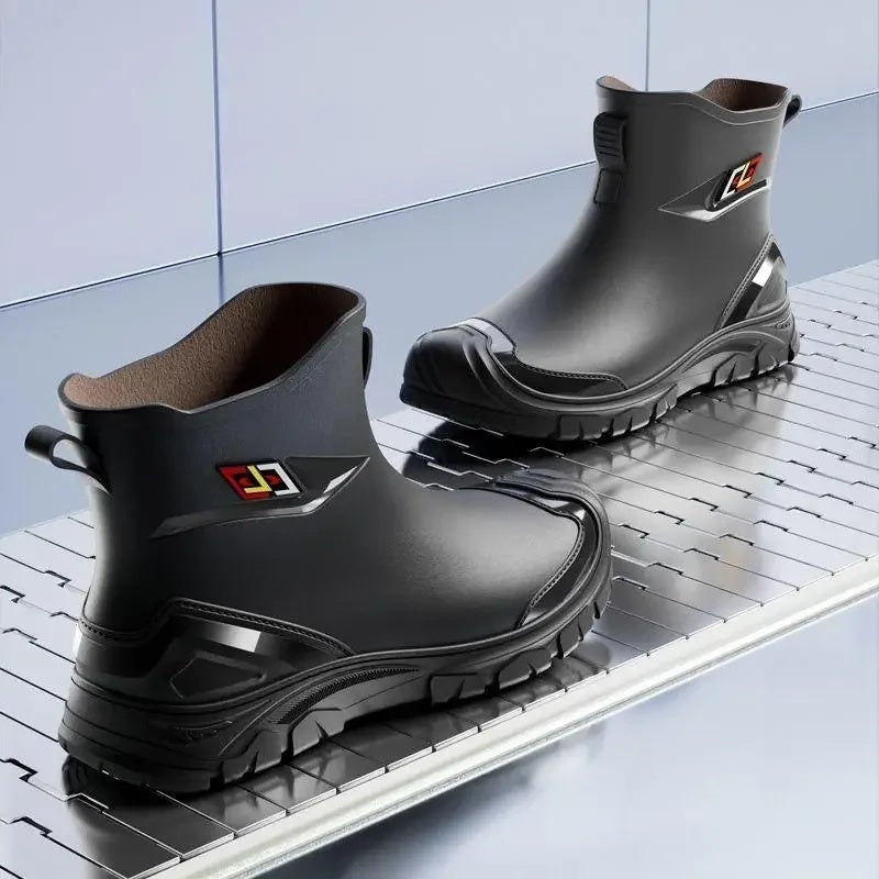 Rain boots men''s working rubber shoes wear-resistant soft bottom fishing rain boots men''s water shoes kitchen - Image 2
