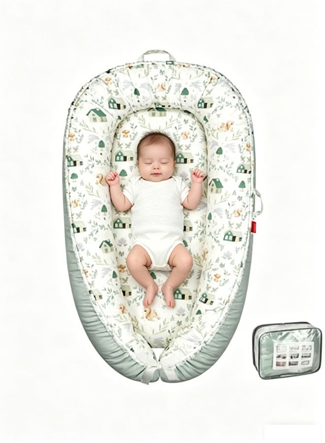 Bukela Baby Lounger, Breathable & Soft Baby Nest, Portable and Lightweight Tummy Time Lounger for Home and Travel, Ideal Newborn Babies Essentials Baby Shower Gifts - Image 1