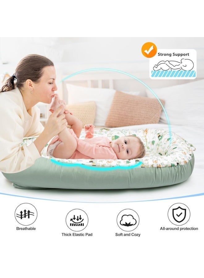 Bukela Baby Lounger, Breathable & Soft Baby Nest, Portable and Lightweight Tummy Time Lounger for Home and Travel, Ideal Newborn Babies Essentials Baby Shower Gifts - Image 2