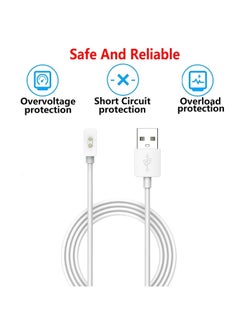 Y&D 2 Pack Magnetic Charging Cable Compatible with Xiaomi Mi Band 8 and for Redmi 2/Watch 3 Lite/Watch Active, 3.3ft USB Stand Dock Smartwatch Accessories (White)  - Image 4