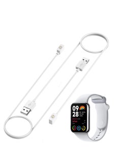 Y&D 2 Pack Magnetic Charging Cable Compatible with Xiaomi Mi Band 8 and for Redmi 2/Watch 3 Lite/Watch Active, 3.3ft USB Stand Dock Smartwatch Accessories (White)  - Image 1