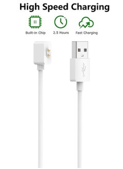 Y&D 2 Pack Magnetic Charging Cable Compatible with Xiaomi Mi Band 8 and for Redmi 2/Watch 3 Lite/Watch Active, 3.3ft USB Stand Dock Smartwatch Accessories (White)  - Image 2