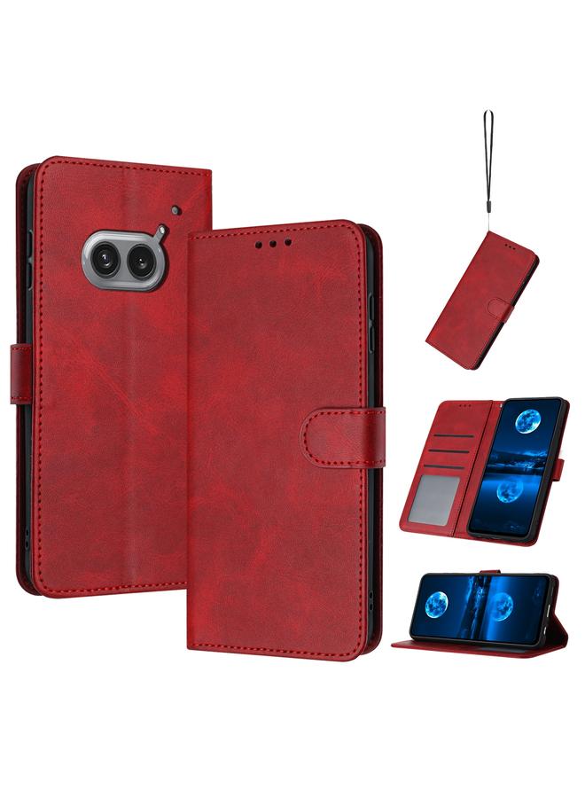 Case For Nothing Phone 2a / 2a Plus Solid Calf Texture Flip Leather Phone Case