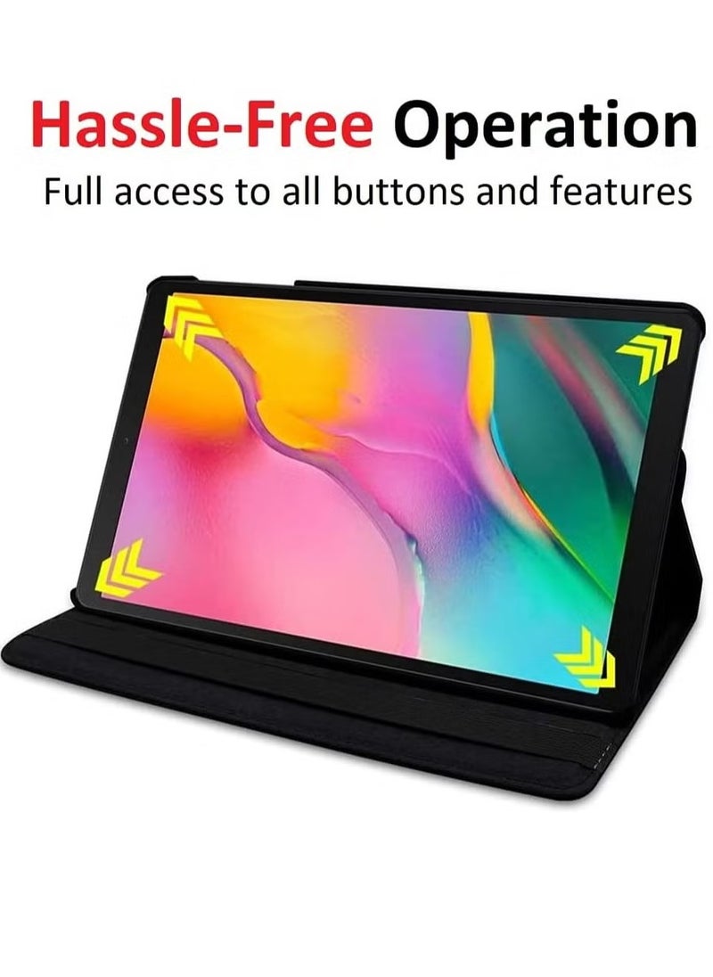 ELTRAZONE Rotating Case for Samsung Galaxy Tab A7 10.4 (2020/2022) [T500/T505/T507/T509] – [360-Degree Stand] [Auto Sleep/Wake] Folio Leather Smart Tablet Cover (Black)  - Image 3