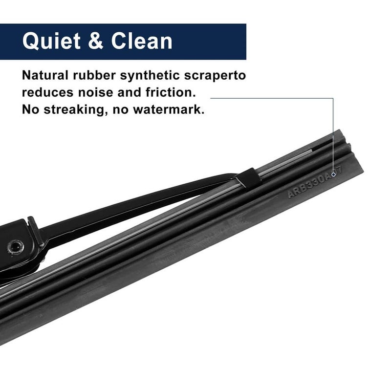 Rear Wiper Arm Kit: Black Wiper Arm Replacement - Rear Wiper Blade Kit for Hatchback & Compact Car Automotive Wiper Parts - Image 5
