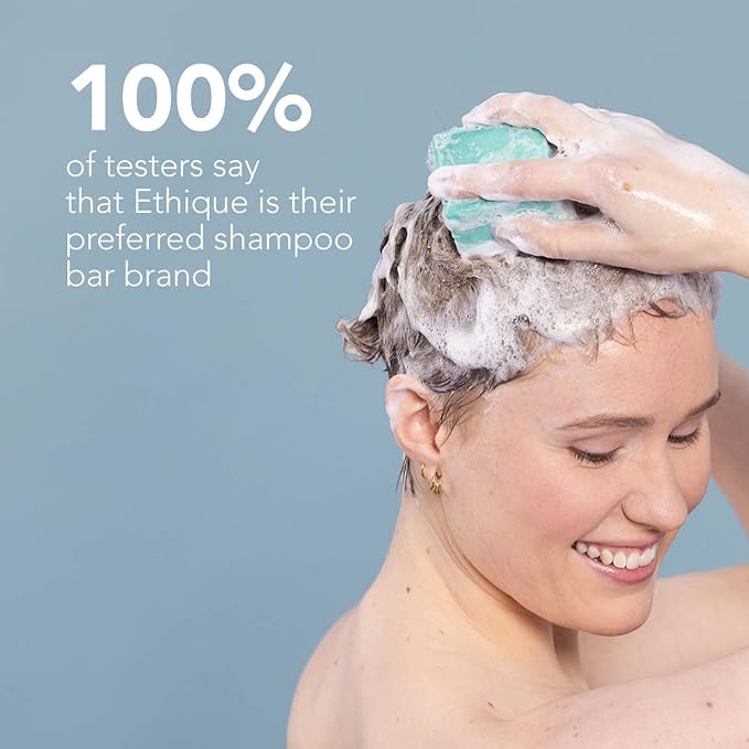 Ethique شامبو صلب منعش بنكهة النعناع من إيثيك لل شعر المتوازن إلى الجاف التالف 80 غسلة نباتي صديق للبيئة خالي من البلاستيك خالي من القسوة - Image 4