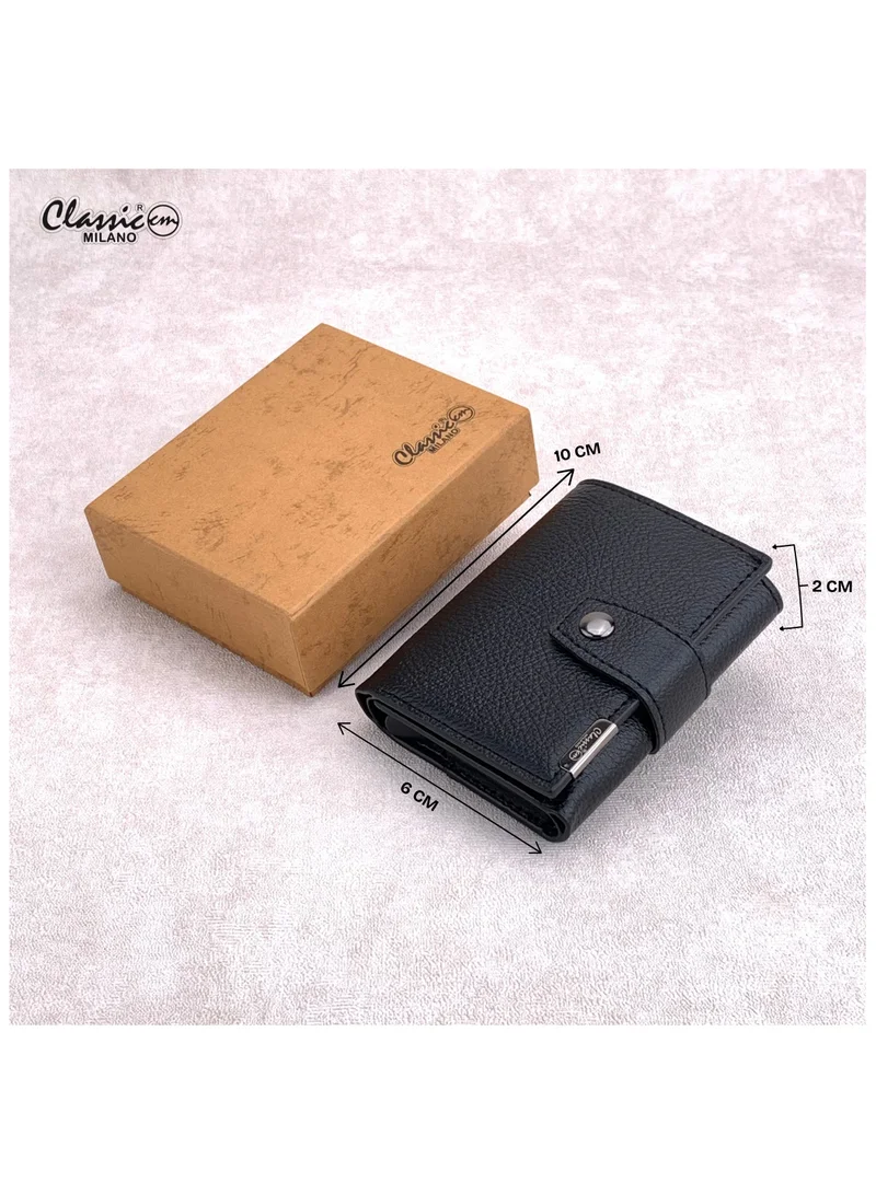 Classic Milano Black (K1802#-F815HB#) Classic Milano RFID Blocking Faux Leather Wallet for Men and Women | Card Holder Wallet Pop-up, Credit Card Holder for Men | Wallet for Men & Women’s Card Wallet for Men | Best Price UAE