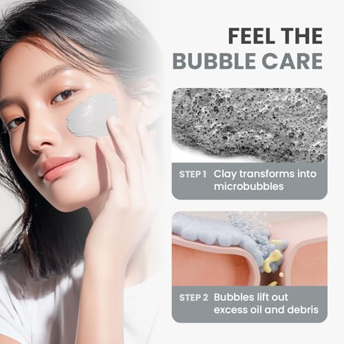 GLAM UP Clean Bubbling Carbonated Clay Mask for Face Purifying- Blackhead Remover, Peel Off, Pore Clearing, Deep Cleansing, Detoxing Bubble Clay Mask, Vegan 135ml (4.56 Fl Oz) - Image 3
